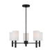 Myhouse Lighting Visual Comfort Studio - DJC1135MBK - Five Light Chandelier - Manor - Midnight Black