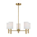 Myhouse Lighting Visual Comfort Studio - DJC1135SB - Five Light Chandelier - Manor - Satin Brass