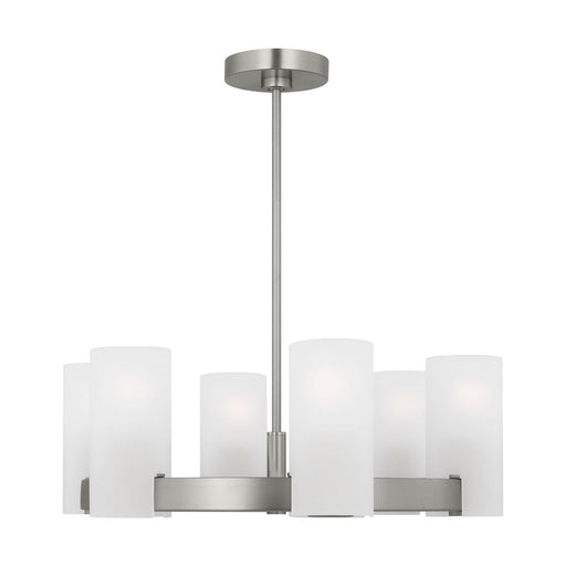 Myhouse Lighting Visual Comfort Studio - DJC1156BS - Six Light Chandelier - Rhode - Brushed Steel