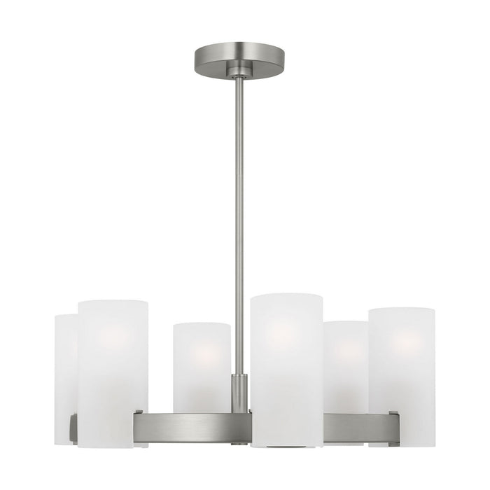 Myhouse Lighting Visual Comfort Studio - DJC1156BS - Six Light Chandelier - Rhode - Brushed Steel