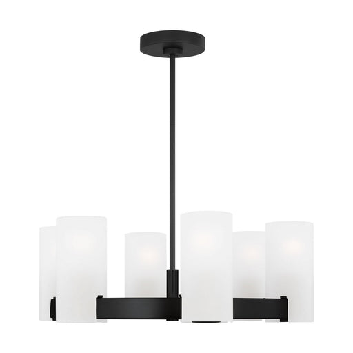 Myhouse Lighting Visual Comfort Studio - DJC1156MBK - Six Light Chandelier - Rhode - Midnight Black