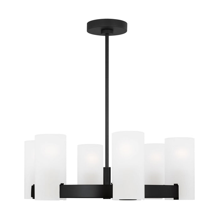 Myhouse Lighting Visual Comfort Studio - DJC1156MBK - Six Light Chandelier - Rhode - Midnight Black