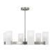 Myhouse Lighting Visual Comfort Studio - DJC1166BS - Six Light Chandelier - Rhode - Brushed Steel