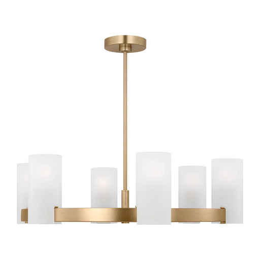 Myhouse Lighting Visual Comfort Studio - DJC1166SB - Six Light Chandelier - Rhode - Satin Brass