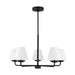 Myhouse Lighting Visual Comfort Studio - DJC1175MBK - Five Light Chandelier - Albion - Midnight Black