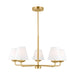 Myhouse Lighting Visual Comfort Studio - DJC1175SB - Five Light Chandelier - Albion - Satin Brass