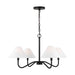 Myhouse Lighting Visual Comfort Studio - DJC1194MBK - Four Light Chandelier - Eldon - Midnight Black