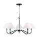 Myhouse Lighting Visual Comfort Studio - DJC1205MBK - Five Light Chandelier - Eldon - Midnight Black