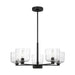 Myhouse Lighting Visual Comfort Studio - DJC1225MBK - Five Light Chandelier - Lochdale - Midnight Black