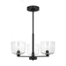 Myhouse Lighting Visual Comfort Studio - DJC1233MBK - Three Light Chandelier - Lochdale - Midnight Black