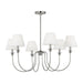 Myhouse Lighting Visual Comfort Studio - DJC1246BS - Six Light Chandelier - Elsay - Brushed Nickel