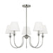Myhouse Lighting Visual Comfort Studio - DJC1255BS - Five Light Chandelier - Elsay - Brushed Nickel