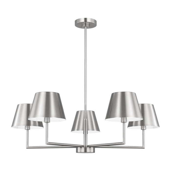Myhouse Lighting Visual Comfort Studio - DJC1265BS - Five Light Chandelier - Ender - Brushed Nickel
