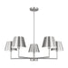 Myhouse Lighting Visual Comfort Studio - DJC1265BS - Five Light Chandelier - Ender - Brushed Nickel