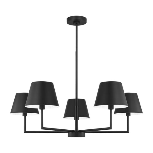 Myhouse Lighting Visual Comfort Studio - DJC1265MBK - Five Light Chandelier - Ender - Midnight Black