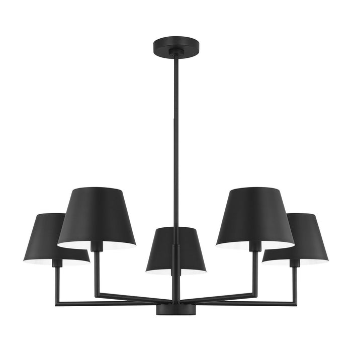 Myhouse Lighting Visual Comfort Studio - DJC1265MBK - Five Light Chandelier - Ender - Midnight Black