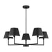 Myhouse Lighting Visual Comfort Studio - DJC1265MBK - Five Light Chandelier - Ender - Midnight Black