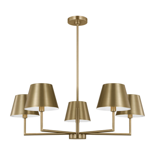 Myhouse Lighting Visual Comfort Studio - DJC1265SB - Five Light Chandelier - Ender - Satin Brass