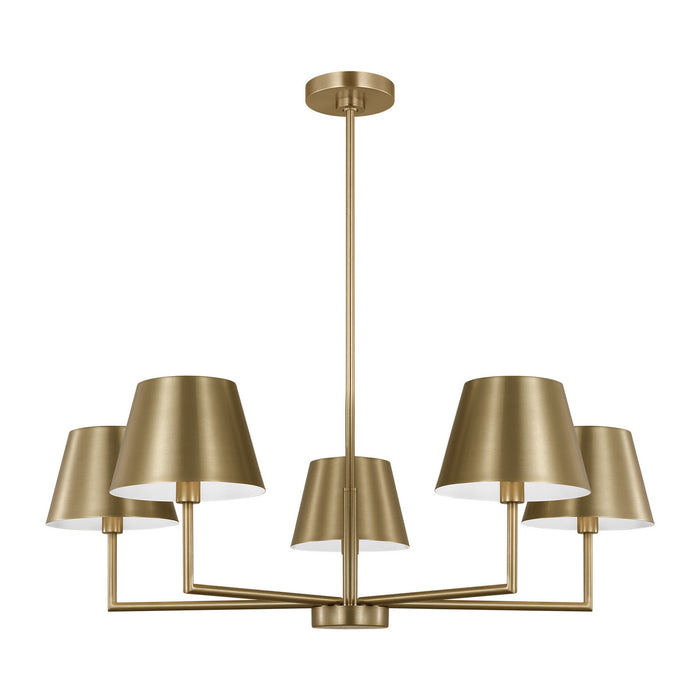Myhouse Lighting Visual Comfort Studio - DJC1265SB - Five Light Chandelier - Ender - Satin Brass