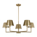 Myhouse Lighting Visual Comfort Studio - DJC1265SB - Five Light Chandelier - Ender - Satin Brass