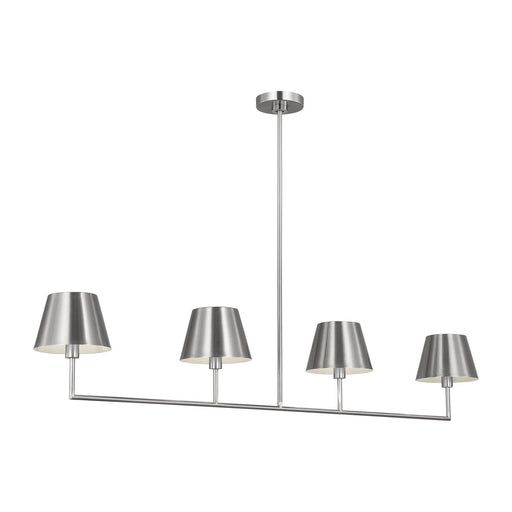 Myhouse Lighting Visual Comfort Studio - DJC1274BS - Four Light Linear Chandelier - Ender - Brushed Nickel