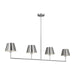 Myhouse Lighting Visual Comfort Studio - DJC1274BS - Four Light Linear Chandelier - Ender - Brushed Nickel