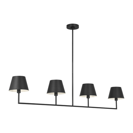 Myhouse Lighting Visual Comfort Studio - DJC1274MBK - Four Light Linear Chandelier - Ender - Midnight Black
