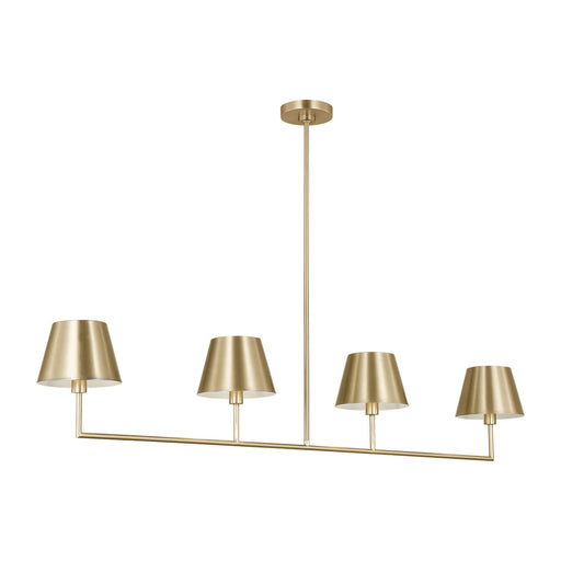 Myhouse Lighting Visual Comfort Studio - DJC1274SB - Four Light Linear Chandelier - Ender - Satin Brass