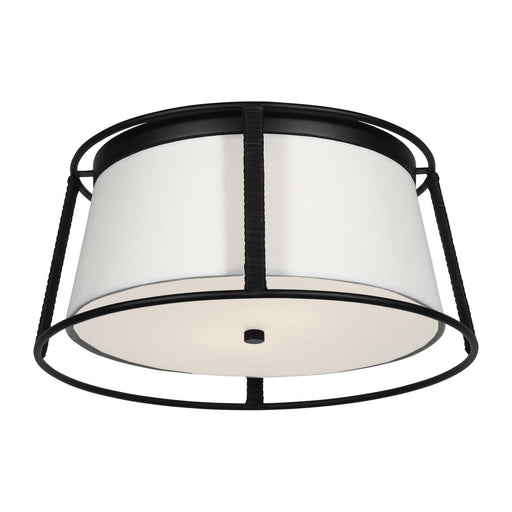 Myhouse Lighting Visual Comfort Studio - DJF1002MBK - Two Light Flush Mount - Cortes - Midnight Black
