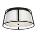 Myhouse Lighting Visual Comfort Studio - DJF1002MBK - Two Light Flush Mount - Cortes - Midnight Black