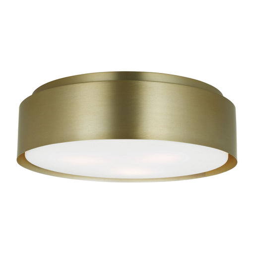 Myhouse Lighting Visual Comfort Studio - DJF1063SB - Three Light Flush Mount - Dartmore - Satin Brass