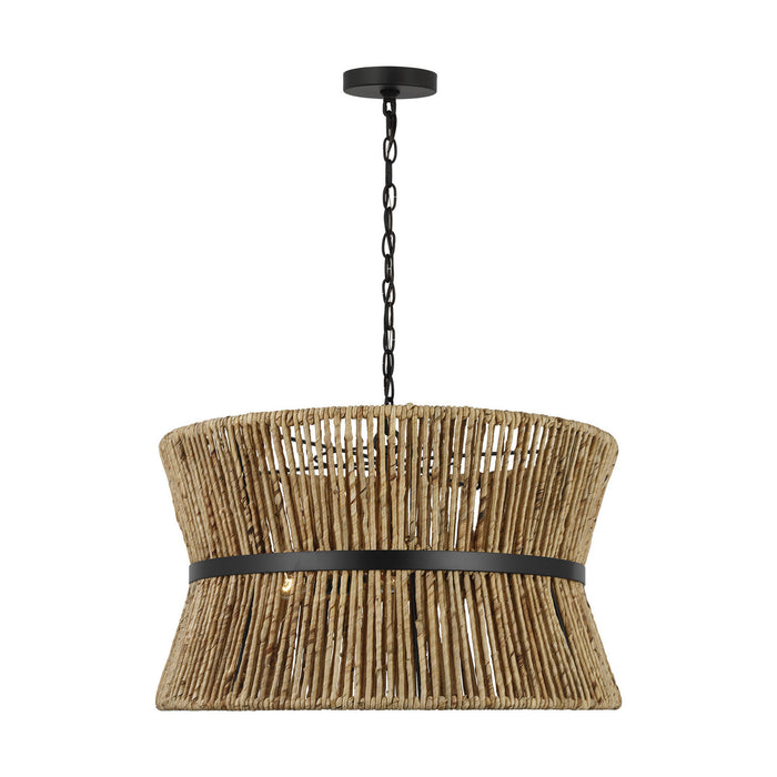 Myhouse Lighting Visual Comfort Studio - DJP1063MBK - Three Light Pendant - Thurlo - Midnight Black