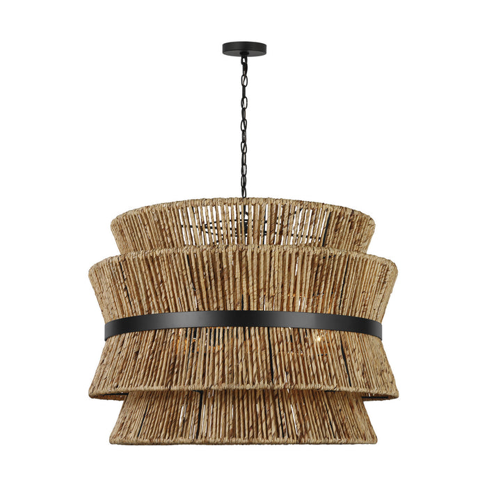 Myhouse Lighting Visual Comfort Studio - DJP1074MBK - Four Light Pendant - Thurlo - Midnight Black