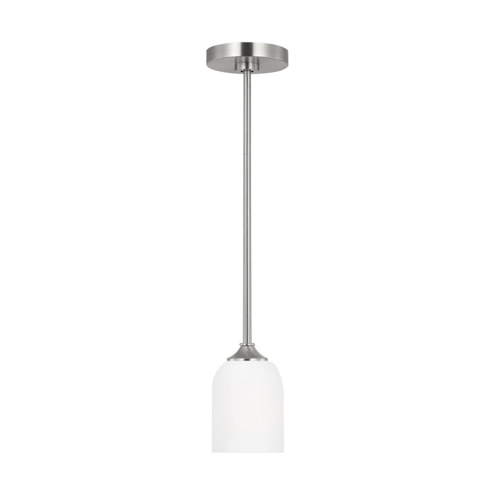 Myhouse Lighting Generation Lighting - GLP1021EN3/BS - One Light Mini Pendant - Emile - Brushed Steel
