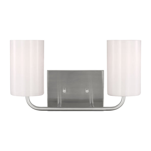 Myhouse Lighting Generation Lighting - GLV1002EN3/BS - Two Light Vanity - Rhett - Brushed Steel