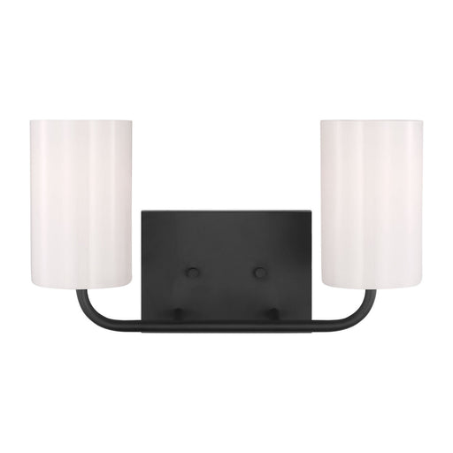 Myhouse Lighting Generation Lighting - GLV1002EN3/MBK - Two Light Vanity - Rhett - Midnight Black