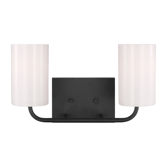 Myhouse Lighting Generation Lighting - GLV1002EN3/MBK - Two Light Vanity - Rhett - Midnight Black