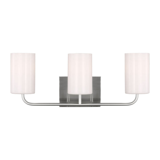 Myhouse Lighting Generation Lighting - GLV1003EN3/BS - Three Light Vanity - Rhett - Brushed Steel