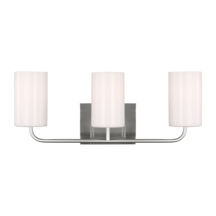 Myhouse Lighting Generation Lighting - GLV1003EN3/BS - Three Light Vanity - Rhett - Brushed Steel