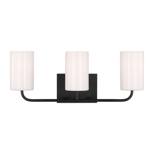 Myhouse Lighting Generation Lighting - GLV1003EN3/MBK - Three Light Vanity - Rhett - Midnight Black