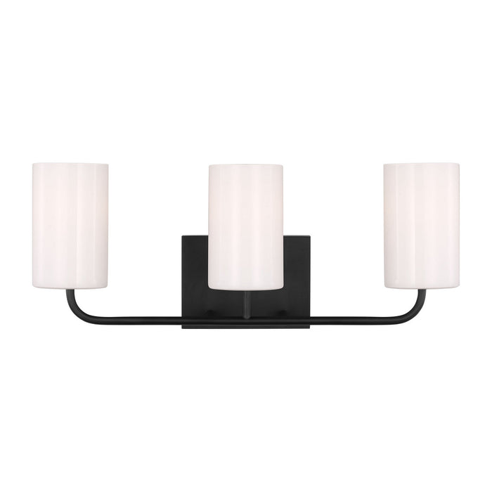 Myhouse Lighting Generation Lighting - GLV1003EN3/MBK - Three Light Vanity - Rhett - Midnight Black