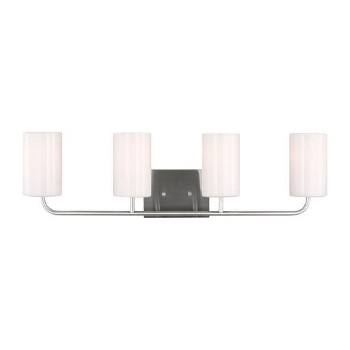 Myhouse Lighting Generation Lighting - GLV1004EN3/BS - Four Light Vanity - Rhett - Brushed Steel