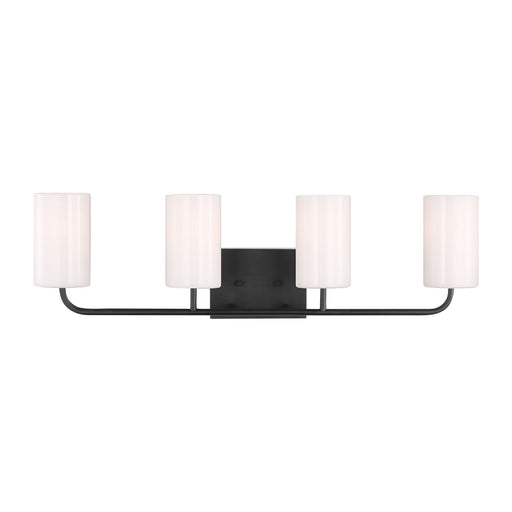 Myhouse Lighting Generation Lighting - GLV1004EN3/MBK - Four Light Vanity - Rhett - Midnight Black