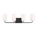 Myhouse Lighting Generation Lighting - GLV1004EN3/MBK - Four Light Vanity - Rhett - Midnight Black