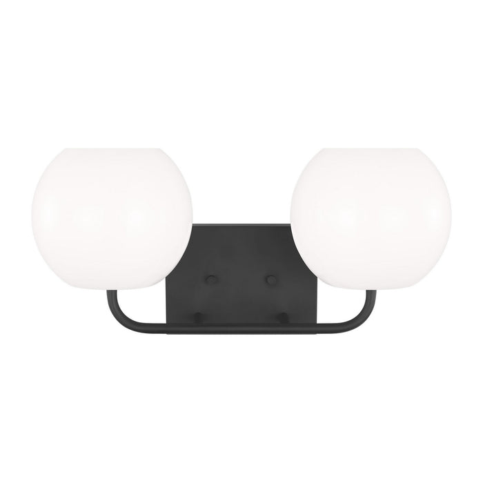 Myhouse Lighting Generation Lighting - GLV1012EN3/MBK - Two Light Vanity - Rory - Midnight Black