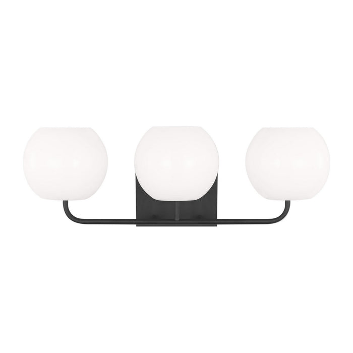 Myhouse Lighting Generation Lighting - GLV1013EN3/MBK - Three Light Vanity - Rory - Midnight Black