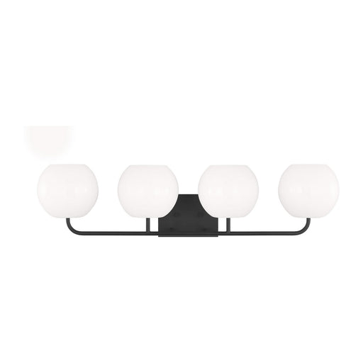 Myhouse Lighting Generation Lighting - GLV1014EN3/MBK - Four Light Vanity - Rory - Midnight Black