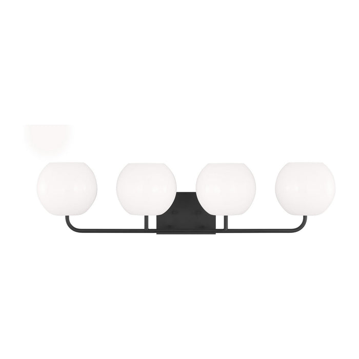 Myhouse Lighting Generation Lighting - GLV1014EN3/MBK - Four Light Vanity - Rory - Midnight Black