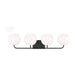 Myhouse Lighting Generation Lighting - GLV1014EN3/MBK - Four Light Vanity - Rory - Midnight Black