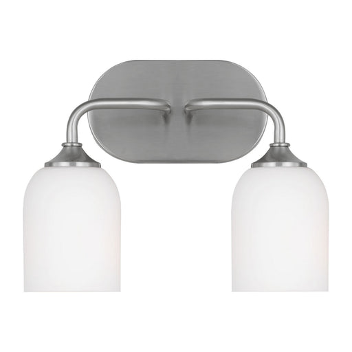 Myhouse Lighting Generation Lighting - GLV1022EN3/BS - Two Light Vanity - Emile - Brushed Steel